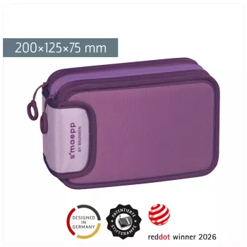 BRUNNEN pencil case filled s'maepp Sweet Colour Code purple 34-piece, 20.0 x 7.5 cm