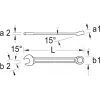 Clé mixte Gedore 7 XL SW 16mm L.265mm forme A extra-longue en acier chrome-vanadium