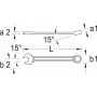 Clé mixte Gedore 7 XL SW 16mm L.265mm forme A extra-longue en acier chrome-vanadium