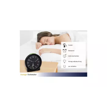 TFA-Dostmann 60.1517.01 réveil noir