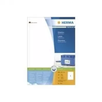 Étiquettes HERMA Premium – papier mat laminé, adhésif permanent – blanc – 297 x 200 mm – 100 étiquette(s) (100 feuilles x 1)