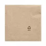 Serviettes de table PAPSTAR, 330 x 330 mm, 3 plis, naturel, pliage 1/4, papier recyclé, impression couleur