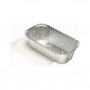 Plateaux en aluminium STARPAK avec couvercles, 1500 ml, argent