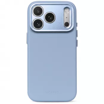 Decoded Leather Backcover – étui en cuir pour iPhone 18 Pro Max / 17 Pro Max compatible MagSafe (bleu ciel)