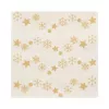 PAPSTAR “Golden Snowflakes” Christmas Napkins 330 x 330 mm, Printed, 1/4 Fold, 3-Ply
