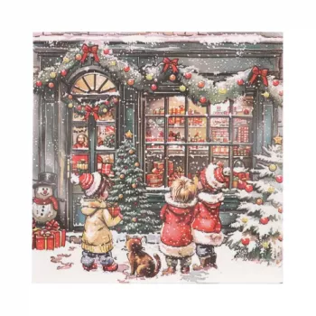 Serviettes de Noël PAPSTAR « It looks like Christmas » 330 x 330 mm, imprimées, pliage 1/4, 3 plis