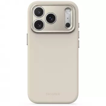 Coque arrière en silicone AntiMicrobial Decoded pour iPhone 18 Pro Max / 17 Pro Max, MagSafe, Pebble Grey