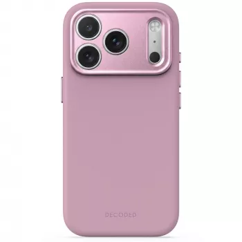 Coque arrière en silicone AntiMicrobial Decoded pour iPhone 18 Pro Max / 17 Pro Max, MagSafe, rose Quartz