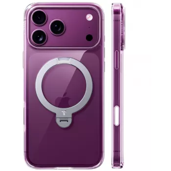 Coque TORRAS Ostand Q3 Spin pour iPhone 18 Pro / 17 Pro compatible MagSafe, transparente