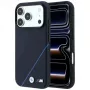 Coque MagSafe BMW M Tire Track Blue Line pour iPhone 18 Pro / 17 Pro, bleu marine