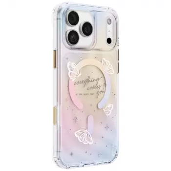 Coque UNIQ Coehl Ellie pour iPhone 18 Pro Max / 17 Pro Max, charge magnétique, Prism Bloom