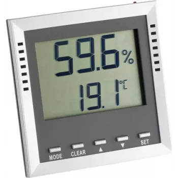 Thermo-hygromètre TFA Dostmann KLIMA GUARD, argent (30.5010.54.K)