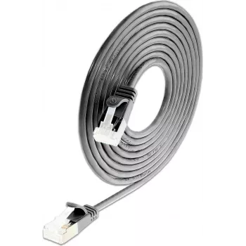 Câble patch léger SLIM Cat6a 10 Gigabit U/FTP Wirewin, rond, Ø 3,8 mm, 0,15 m, noir