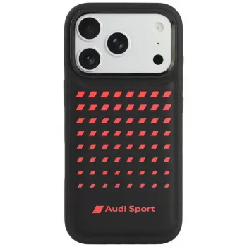 Coque MagSafe Audi Sport en similicuir pour iPhone 18 Pro / 17 Pro, noire