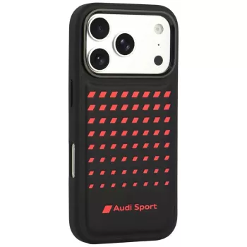 Coque MagSafe Audi Sport en similicuir pour iPhone 18 Pro / 17 Pro, noire