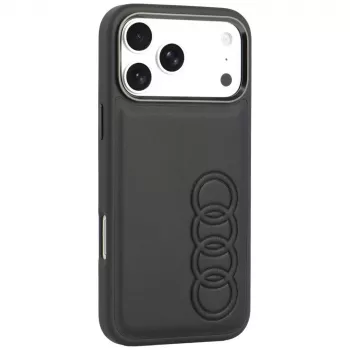 Étui MagSafe Audi TT en similicuir pour iPhone 18 Pro Max / 17 Pro Max, noir