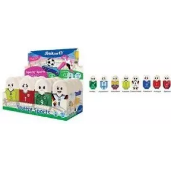 Gomme en plastique Pelikan Squeezy Sports, boîte de présentation (400208878)