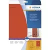 Étiquettes de dossier permanentes spéciales HERMA, papier mat opaque, rouge, 38 x 297 mm, 100 pièces (20 feuilles x 5)