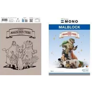 Bloc de dessin Tombow « Die Schule der magischen Tiere », DIN A4, 120 g/m², 20 feuilles