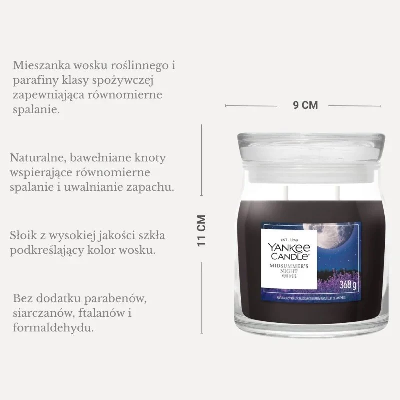 Yankee Candle bougie Midsummer Night, moyenne
