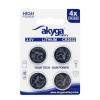 Pile lithium Akyga AKY2100 CR2032 3 V 210 mAh, lot de 4 (blister)