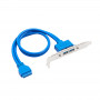 Équerre ATX Akyga AK-CA-47 avec 2 ports USB 3.0, connecteur 20 broches, 40 cm