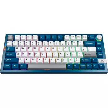 Clavier Montech MK PRO 75, disposition DE, Gateron G Pro 3.0 Yellow, bleu/blanc