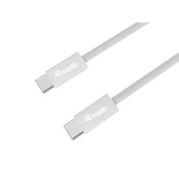 Câble USB-C vers USB-C 2.0 Equip 128843, 3 A, PD 60 W, 2 m, blanc