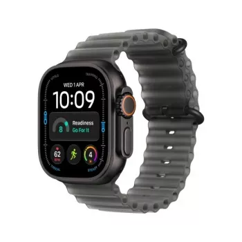 Montre connectée Apple Watch Ultra 4, GPS + Cellular, 49 mm, noir, bracelet Ocean noir translucide