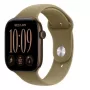 Montre connectée Apple Watch Series 12, GPS, 42 mm, boîtier en aluminium bronze foncé, bracelet Sport olive, M/L