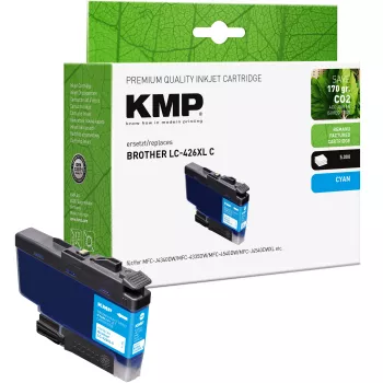 Cartouche d'encre KMP compatible pour Brother LC426XLC, cyan, 1550,4003