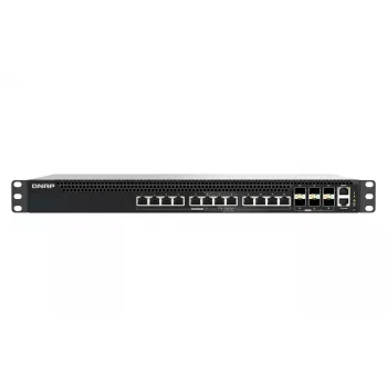 Switch réseau PoE L3 administrable QNAP QSW-M5218P-6F12T, 12 x 10G Ethernet RJ-45, rack 1U