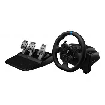 Volant de course Logitech G923 avec pédales pour PC, noir