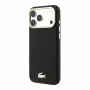 Coque MagSafe Lacoste cuir PU Champs Elysees pour iPhone 18 Pro Max / 17 Pro Max, logo doré, noir et or