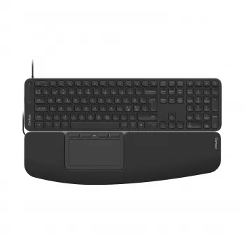 Clavier de bureau filaire Contour Design CDTP2050BALPN2050, taille complète (100 %), USB, commutateurs à ciseaux, QWERTY, noir