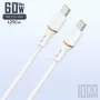 Câble de données USB-C vers USB-C Dudao 1 m 60 W en silicone liquide, blanc