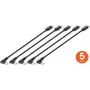 Câble de charge USB-C court Manhattan, 60 W, 20 cm, mâle vers mâle, 1 x coudé / 1 x droit (5 pièces), noir