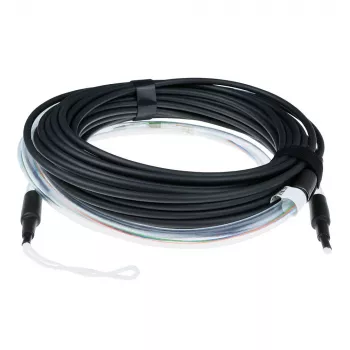 Câble fibre optique multimode 50/125 OM4 intérieur/extérieur ACT 20 m, 8 fibres, connecteurs LC, RL4302
