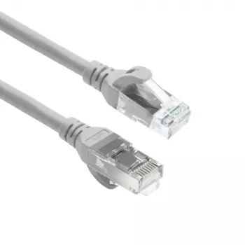 Câble patch ACT FC1000 ultra-flexible, U/UTP CAT6A, TPE, RJ45 anti-accroche, 0,5 m, gris