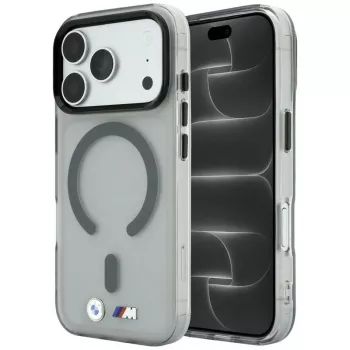 Étui MagSafe BMW BMW001281 M IML Frosted Metal Logo & Trims pour iPhone 18 Pro / 17 Pro, anthracite