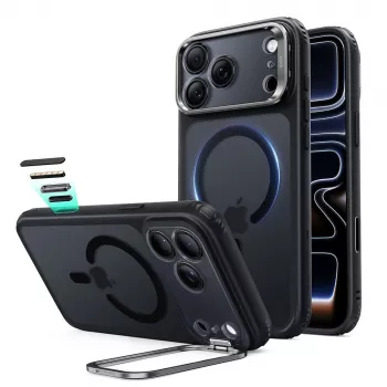 Coque MagSafe ESR Classic Hybrid Kickstand pour iPhone 17 Pro Max / 18 Pro Max, Frosted Black