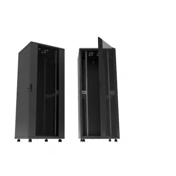 LogiLink Canovate D16S66B armoire réseau, 16U, 48,3 cm (19″), noir (RAL 9005)