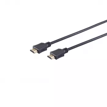 Câble HDMI Wentronic 77473-E, 3 m, 3D, Ethernet, 4K 60 Hz, plaqué or