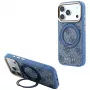 Coque MagSafe Guess Ring Stand 360 4G Classic Logo pour iPhone 18 Pro / 17 Pro, bleue
