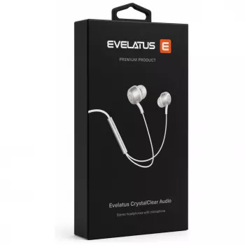 Casque Evelatus Crystal Clear Audio CCAV-3.5WH avec jack 3,5 mm et microphone, blanc