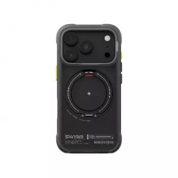 Coque Skinarma Atlas pour iPhone 18 Pro / 17 Pro, MagSafe, support rotatif, noire