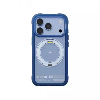 Étui Skinarma Atlas avec MagSafe et béquille rotative pour iPhone 18 Pro / 17 Pro, bleu
