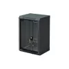 Armoire murale 10 pouces Triton RBA-09-AS3-BAX-C1, monobloc, 9U, 300 mm, porte vitrée, noir RAL 9005
