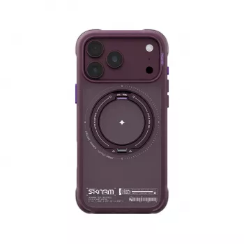 Coque Skinarma Atlas avec MagSafe et béquille rotative pour iPhone 18 Pro Max / 17 Pro Max, bordeaux