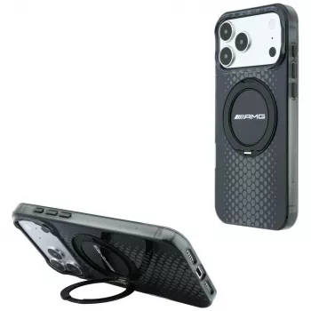 Mercedes AMG00126 AMG IML Double Layer Urban Line with Ring Stand MagSafe case for iPhone 18 Pro / 17 Pro, black